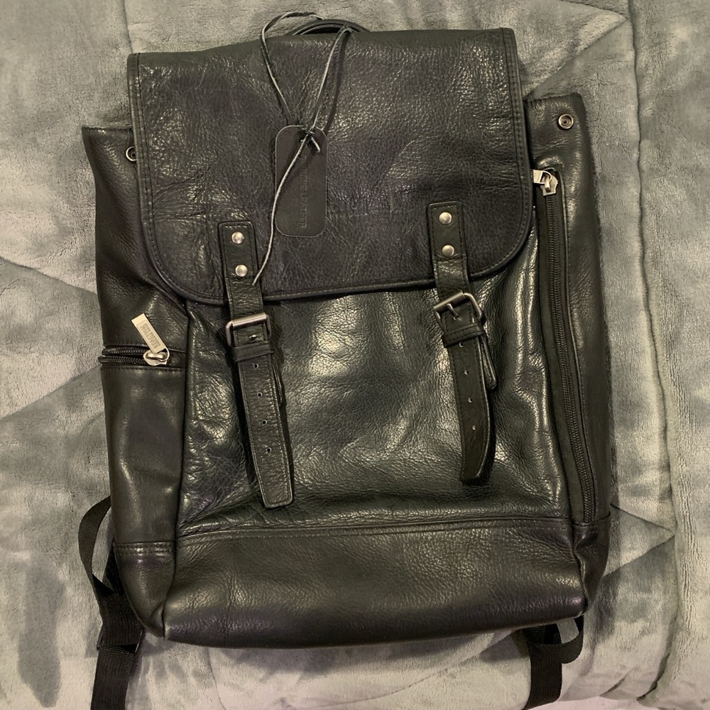 Leather backpack